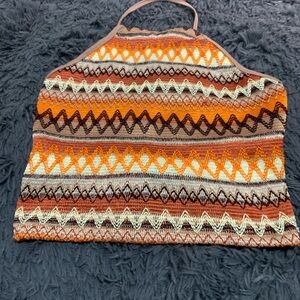 Multicolor Patterned Halter Top